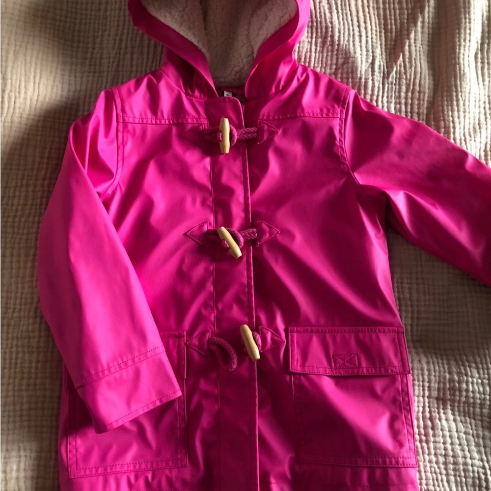 Joules Bright Pink Hooded  Raincoat